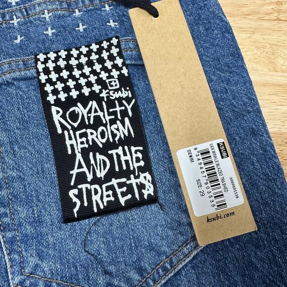 Ksubi NWT Van Winkle Blazed Trashed Skinny Jeans Size 29 Stone Washed Denim - Picture 4 of 12